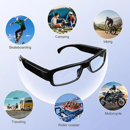 1080P HD Camera Glasses for Outdoor Sports & Travel