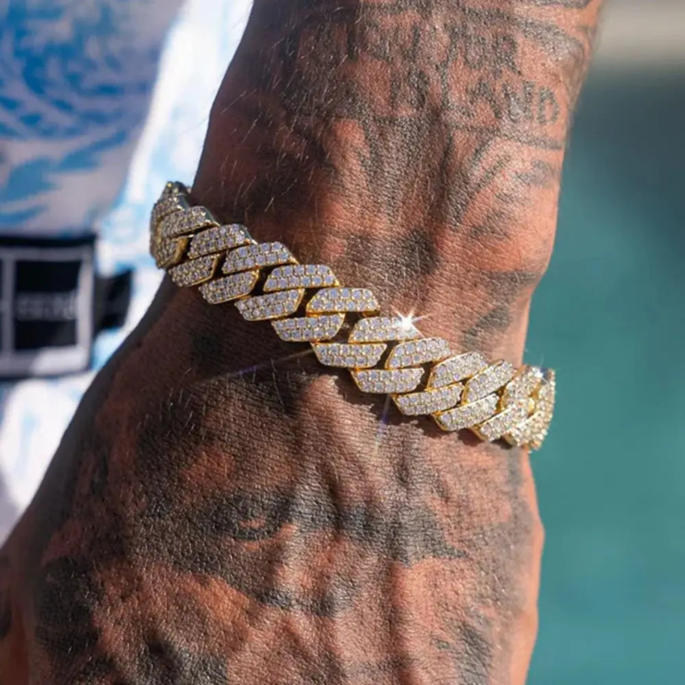 14MM Iced Cuban Link Bracelet – Hip Hop Jewelry