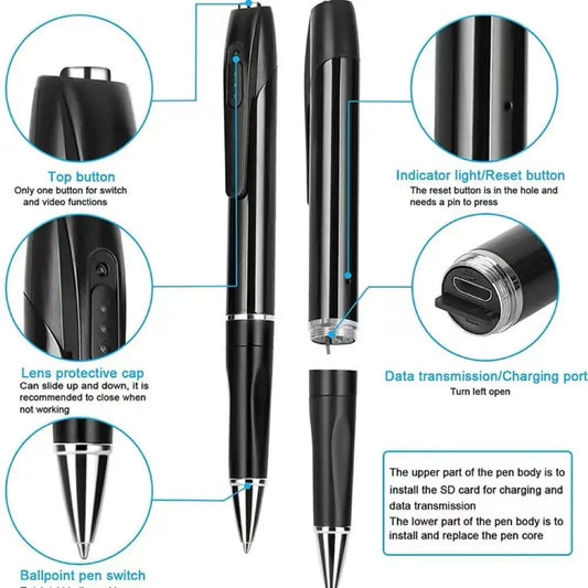 Mini 1080P Voice Video Recorder for Meetings & Business